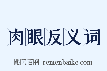 肉眼反义词是什么意思的图片